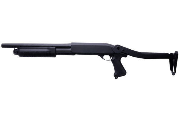 CYMA M870 3-Round Burst Multi-Shot Shell Loading Airsoft Shotgun (Folding Stock CQB)(CM352)