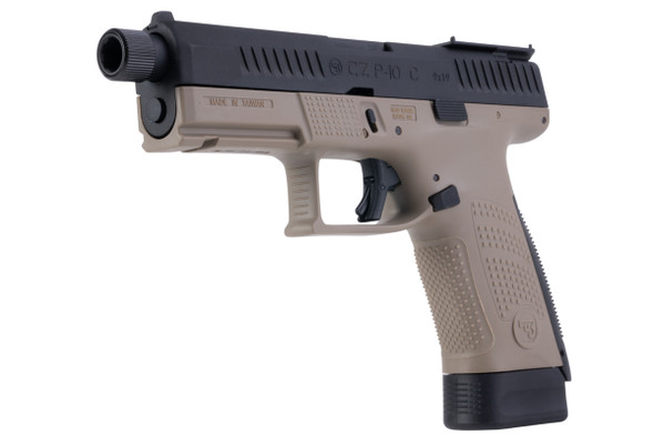 ASG CZ P-10C GBB Pistol Airsoft (CO2 Version, Optics Ready) - Dual Tone Black/FDE