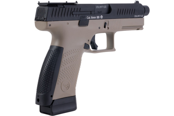 ASG CZ P-10C GBB Pistol Airsoft (CO2 Version, Optics Ready) - Dual Tone Black/FDE