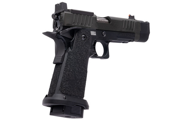 EMG 6mm Pro Shop Staccato P w/ Comp SOC GBB Pistol w/ Hand-Made Stippling Grip - BK (by Army Armament)