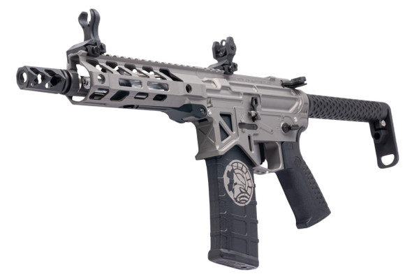 RWA Battle Arms Development OIP Style SBR Airsoft M4 AEG Rifle - Cerakote Stainless