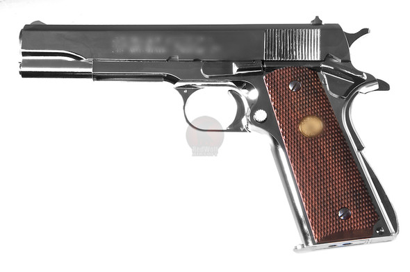 Tokyo Marui 1911 Government Series 70 Nickel Finish GBB Airsoft Pistol