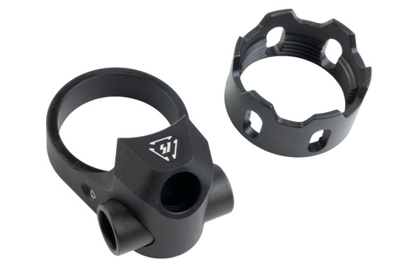 EMG Strike Industries TRIBUS V2 Castle Nut & QD End Plate for Tokyo Marui MWS GBBR - BK (by G&P)