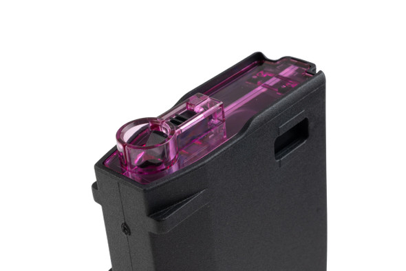 Amarok Sports Polymer Mid Cap Magazine for AEG (250rds, Black/Magenta)