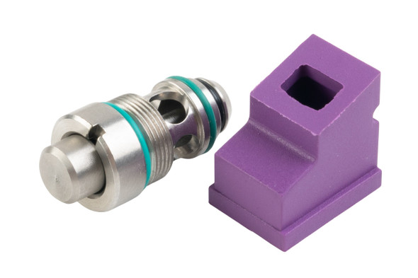 T8 Tokyo Marui Hi Capa Magazine GBB Output Valve w/ 70 degree Gas Route Seal / Gasket (Stainless Steel)