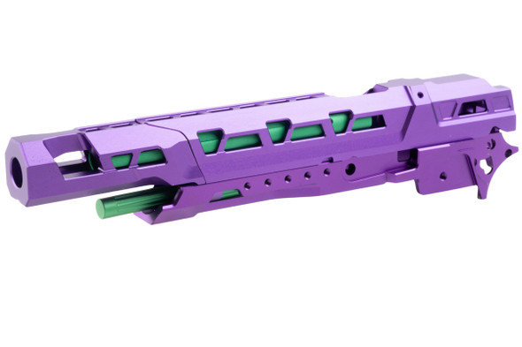 5KU Tokyo Marui Hi Capa CNC Aluminum EX 01 Frame Kit - Purple w/ Green Barrel