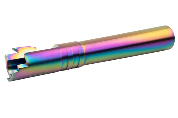 COWCOW Technology OB1 SS Threaded Outer Barrel-Tokyo Marui Hi-Capa 5.1 GBB(.40 marking)-Rainbow