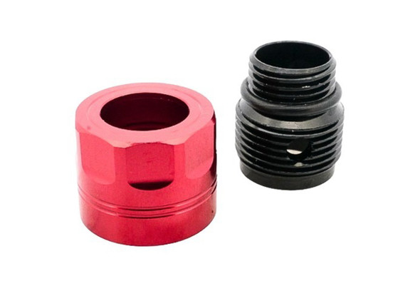 Dr. Black Thread Adapter Type A (Red, Aluminum) - 11mm CW to 14mm CCW