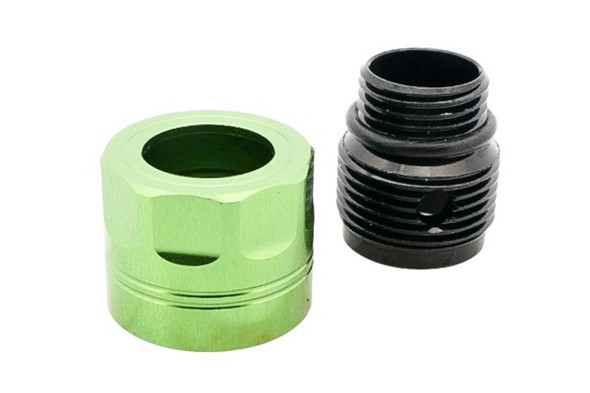 Dr. Black Thread Adapter Type A (Green, Aluminum) - 11mm CW to 14mm CCW