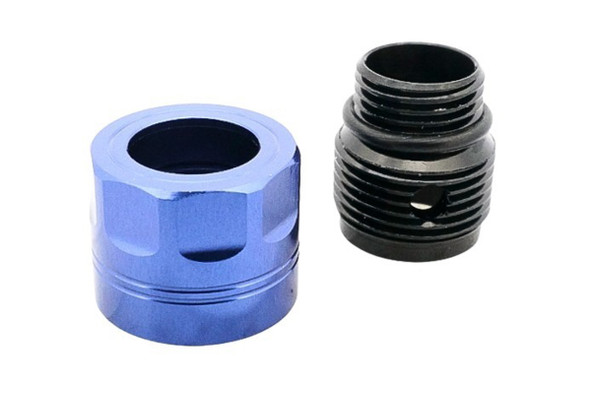 Dr. Black Thread Adapter Type A (Blue, Aluminum) - 11mm CW to 14mm CCW
