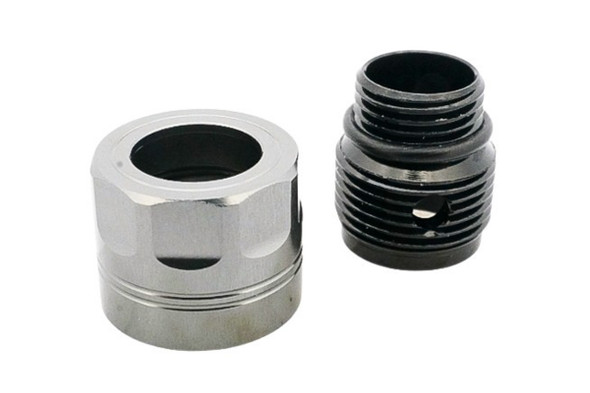 Dr. Black Thread Adapter Type A (Gray, Aluminum) - 11mm CW to 14mm CCW