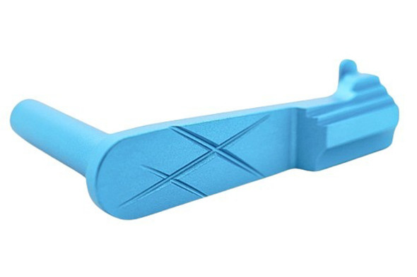 Dr. Black Tokyo Marui Hi Capa GBB Aluminum Slide Stop (Type C, Aqua)