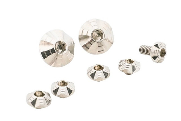 Dr. Black Custom Grip Screw Set for Aluminum Grip (7pcs/set) - Silver