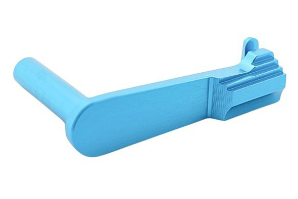 Dr. Black Tokyo Marui Hi Capa GBB Aluminum Slide Stop (Type B, Aqua)