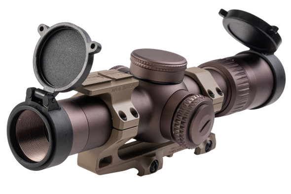 Angry Gun X Toxicant RZ HD3 1-10 x 24 FFP Scope w/ AG AUS style Scope Mount+ ACRO P1/P2 Mount - FDE