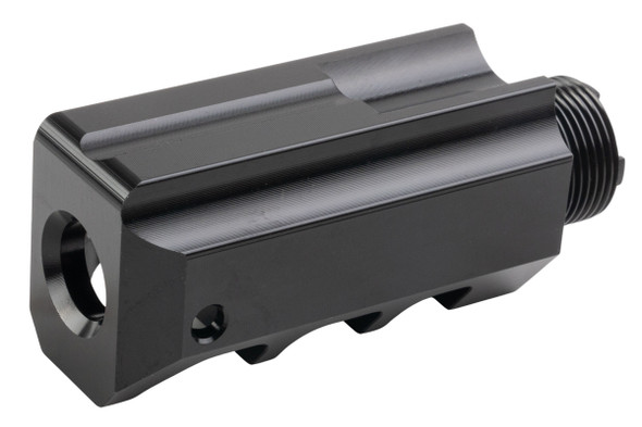 Revanchist Airsoft Tokyo Marui Hi Capa GBB Aluminum Open Slide Compensator - BK