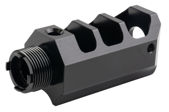 Revanchist Airsoft Tokyo Marui Hi Capa GBB Aluminum Open Slide Compensator - BK