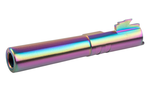 COWCOW Technology Tokyo Marui Hi-Capa 4.3 GBB SS Threaded Outer Barrel (.45 marking) - Rainbow
