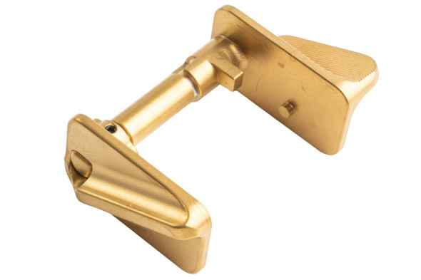 5KU KJ Shadow 2 / TS2 Airsoft Stainless Thumb Safety (Type F) - Gold