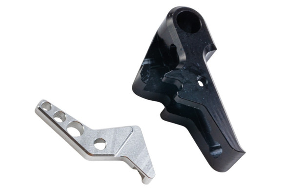 Revanchist Airsoft VFC Walther PDP Flat Trigger Set - Black Trigger, Silver Safety
