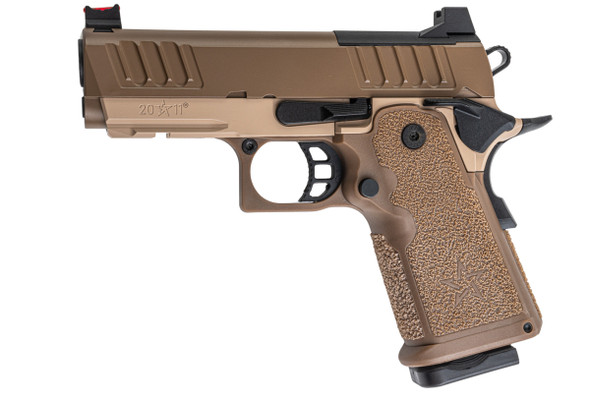 EMG Staccato Licensed CS Compact 2011 GBB Airsoft Pistol (Model: Master Grip / Standard / Green Gas) - DE