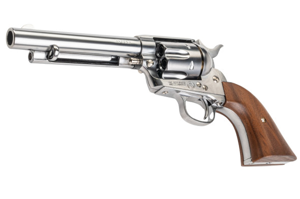 Marushin SAA 1st Gen.Late Artillery Gas Revolver (Silver, Wood Grip)