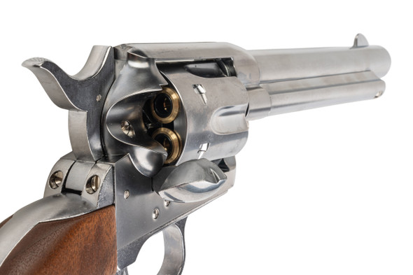 Marushin SAA 1st Gen.Late Artillery Gas Revolver (Silver, Wood Grip)