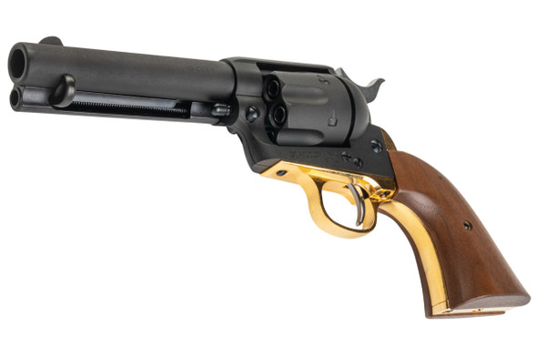 Marushin SAA 1st Gen.Late Civilian Gas Revolver (Brass Style Heavyweight, Wood Grip)