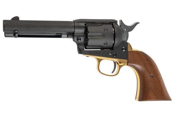 Marushin SAA 1st Gen.Late Civilian Gas Revolver (Brass Style Heavyweight, Wood Grip)
