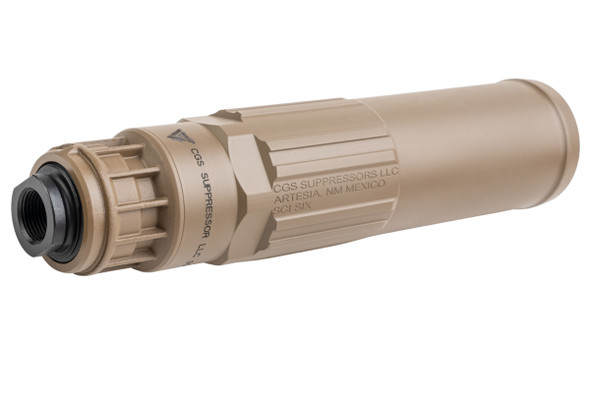Airsoft Artisan SGI-6 Style Dummy Suppressor with PIG Flash Hider - DE (For 14mm CCW)