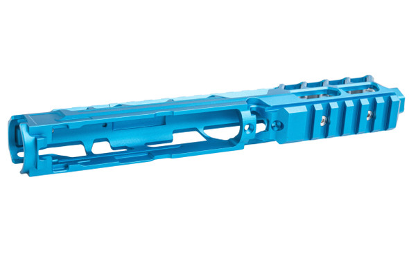CTM TAC Action Army AAP01 FUKU-2 Upper Set - Long Cutout Version (CNC Aluminum, Blue / Silver)
