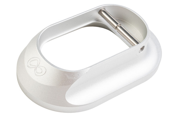 5KU Aluminum XL Infinity Magwell for Aluminum Grip Only - Matte Silver