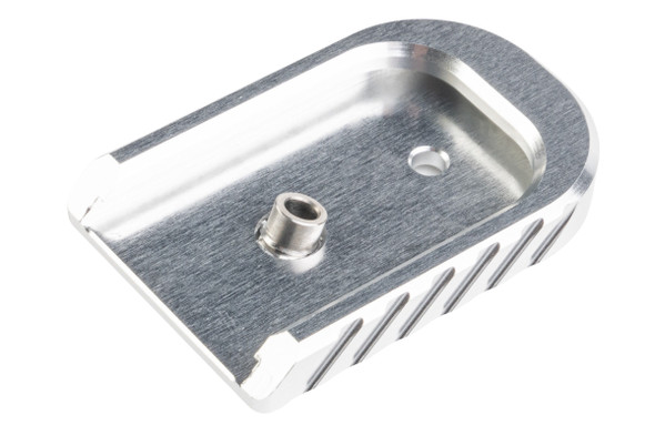 Revanchist Airsoft Tokyo Marui Model 17 V2 Magazine Base (Aluminum, Type A, Silver)