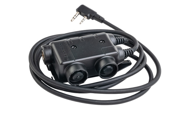 Earmor M56 Dual-Comm Push-to-Talk (Aviation Headset Connector) (Kenwood Plug)