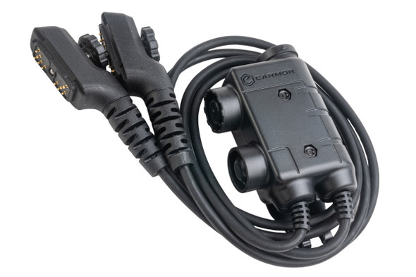 Earmor M56 Dual-Comm Push-to-Talk (Aviation Headset Connector) (PD780 Plug)