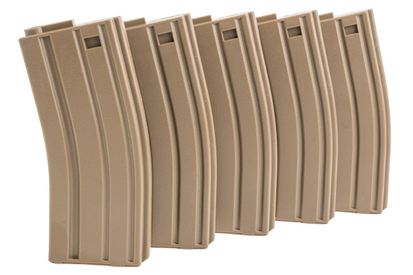 King Arms M16 120rds Mag Box Set (5pcs) for Marui M16 (Dark Earth)