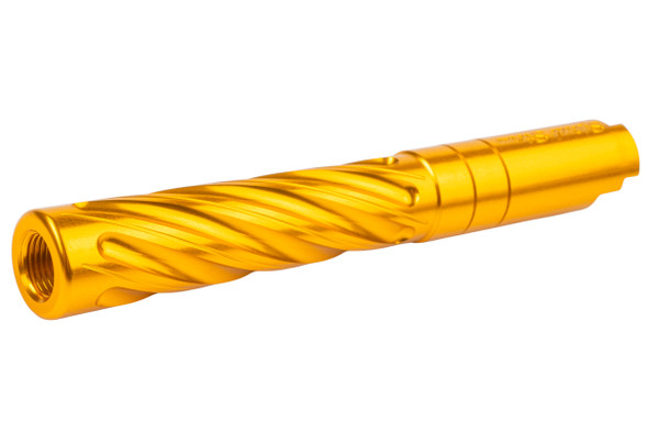 Dr. Black Hi-Capa 4.3 GBB Outer Barrel (Type -Spiral Storm, 6063 Aluminum, Gold)