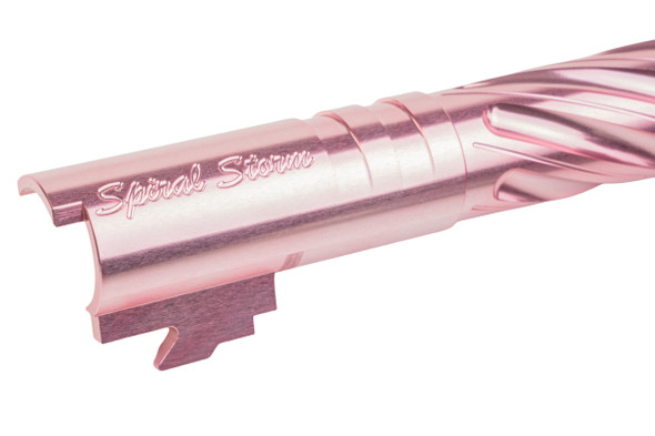 Dr. Black Hi-Capa 4.3 GBB Outer Barrel (Type -Spiral Storm, 6063 Aluminum, Pink)