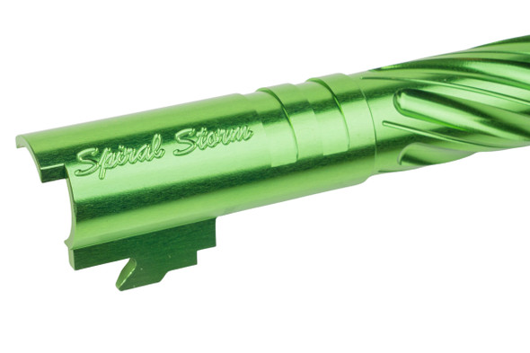 Dr. Black Hi-Capa 4.3 GBB Outer Barrel (Type -Spiral Storm, 6063 Aluminum, Green)