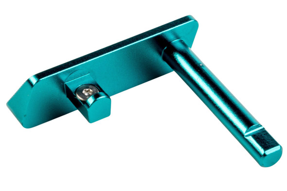 5KU KJ Shadow 2 / TS2 GBB Airsoft Aluminum TARGET Style Slide Stop - Light Blue