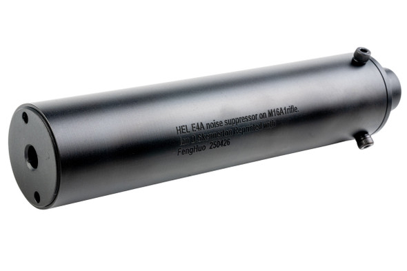 Maddog Customs CNC QBQ Aluminum HEL E4A Dummy Silencer -V2, Short Version, Black (14mm CCW)