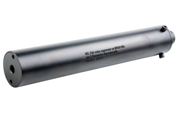 Maddog Customs CNC QBQ Aluminium HEL E4A Dummy Silencer - V2, Black (for Pencil M16 Outer Barrel Only)