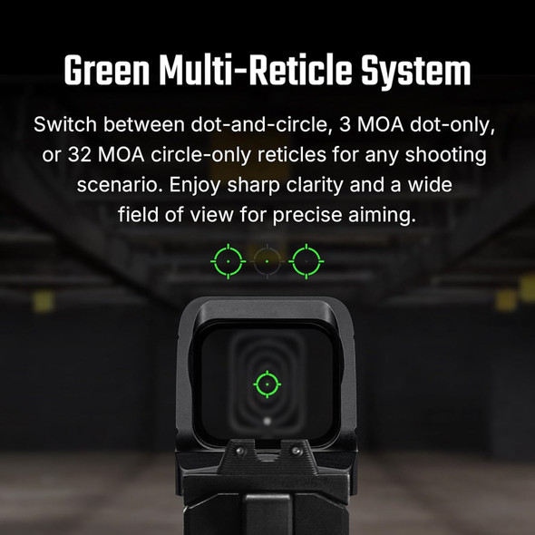OLIGHT Osight X Reflex Green Dot Sight w/ Magnetic Charging Cover (3 MOA Dot & 32 MOA Circle)