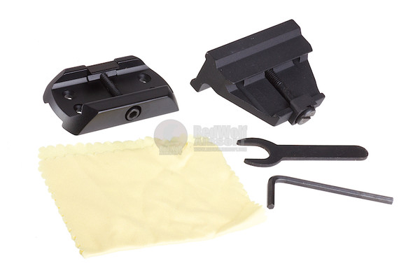 AIM-O T ONE Red Dot w/ Offset Rail, QD Mount & Low Mount - BK