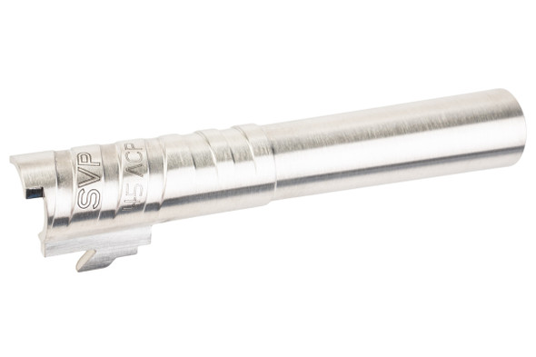 5KU Tokyo Marui Hi Capa 4.3 GBB Infinity SVP Stainless Steel Outer Barrel (.45ACP Marking) - Silver