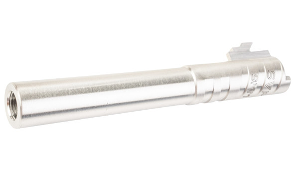 5KU Tokyo Marui Hi Capa 5.1 GBB Infinity SVP Stainless Steel Outer Barrel (9mm Marking) - Silver