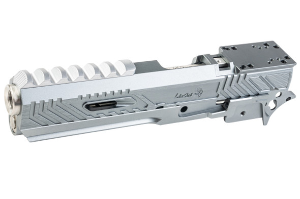 5KU Tokyo Marui Hi Capa GBB Limcat Wildcat Tracker Carry Optic Slide Kit - Grey/Silver