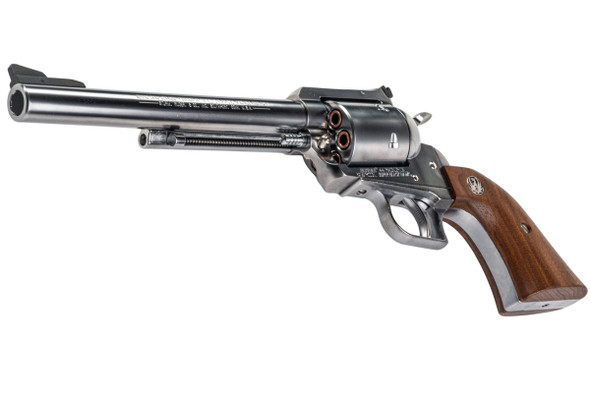 Marushin Super Blackhawk Gas Revolver (7.5inch, Wood Grip X Cartridge Series) - Silver
