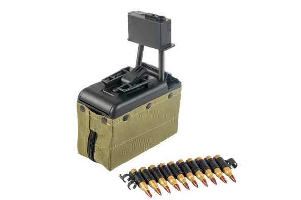 Battleaxe A&K M249 AEG Sound Control Drum Magazine (2200 rounds) - OD