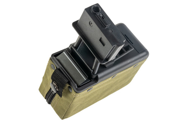 Battleaxe A&K M249 AEG Sound Control Drum Magazine (2200 rounds) - OD
